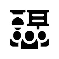meeting room glyph icon. Strong and solid icon for websites and mobile apps. vector