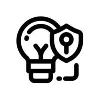 intellectual property line icon. Clean and minimalist icon for websites, mobile apps, presentations, and logos. Fully scalable and customizable for any project. vector