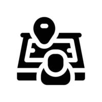 meeting point glyph icon. Strong and solid icon for websites and mobile apps. vector