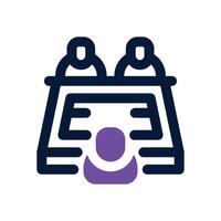 meeting dual tone icon. Sleek and modern icon for websites and mobile apps. vector