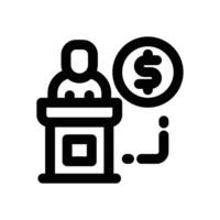 administration line icon. Clean and minimalist icon for websites and mobile apps. vector