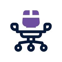 office chair dual tone icon. Sleek and modern icon for websites and mobile apps. vector