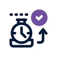 punctuality dual tone icon. Sleek and modern icon for websites and mobile apps. vector