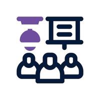 meeting room dual tone icon. Sleek and modern icon for websites and mobile apps. vector