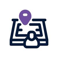 meeting point dual tone icon. Sleek and modern icon for websites and mobile apps. vector