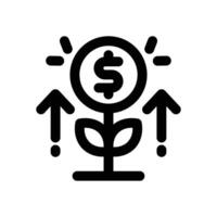 money tree line icon. Clean and minimalist icon for websites and mobile apps. vector