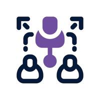 colleague dual tone icon. Sleek and modern icon for websites and mobile apps. vector