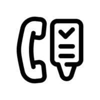 phone survey line icon. Clean and minimalist icon for websites, mobile apps, presentations, and logos. Fully scalable and customizable for any project. vector