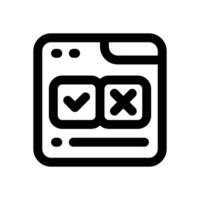 online survey line icon. Clean and minimalist icon for websites and mobile apps. vector