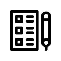 questionnaire line icon. Clean and minimalist icon for websites, mobile apps, presentations, and logos. Fully scalable and customizable for any project. vector