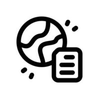 global survey line icon. Clean and minimalist icon for websites and mobile apps. vector