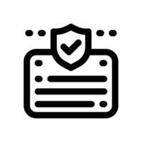 survey secure line icon. Clean and minimalist icon for websites and mobile apps. vector