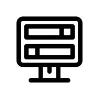 voting result line icon. Clean and minimalist icon for websites, mobile apps, presentations, and logos. Fully scalable and customizable for any project. vector