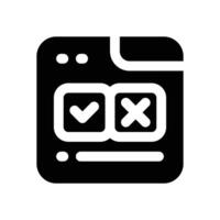 online survey glyph icon. Strong and solid icon for websites, mobile interfaces, presentations, and visual branding. High quality and easy to edit. vector