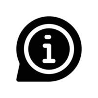 info glyph icon. Strong and solid icon for websites, mobile interfaces, presentations, and visual branding. High quality and easy to edit. vector