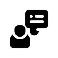 customer feedback glyph icon. Strong and solid icon for websites, mobile interfaces, presentations, and visual branding. High quality and easy to edit. vector