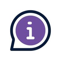 info dual tone icon. Sleek and modern icon for websites and mobile apps. vector