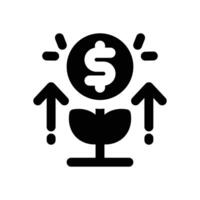 money tree glyph icon. Strong and solid icon for websites, mobile interfaces, presentations, and visual branding. High quality and easy to edit. vector