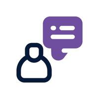 customer feedback dual tone icon. Sleek and modern icon for websites and mobile apps. vector