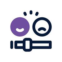 customer experience dual tone icon. Sleek and modern icon for websites and mobile apps. vector