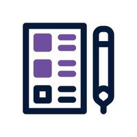 questionnaire duotone icon. Sleek and modern icon for websites, mobile apps, marketing materials, and corporate design. Fully scalable and ready to use. vector