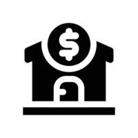 property glyph icon. Strong and solid icon for websites and mobile apps. vector