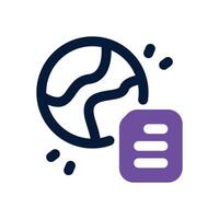 global survey dual tone icon. Sleek and modern icon for websites and mobile apps. vector