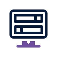 voting result dual tone icon. Sleek and modern icon for websites and mobile apps. vector