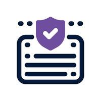 survey secure dual tone icon. Sleek and modern icon for websites and mobile apps. vector