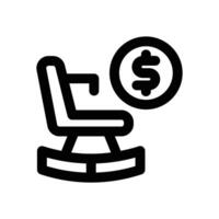retirement line icon. Clean and minimalist icon for websites and mobile apps. vector