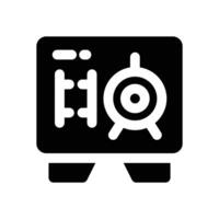 safe box glyph icon. Strong and solid icon for websites and mobile apps. vector