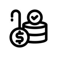 pension line icon. Clean and minimalist icon for websites and mobile apps. vector
