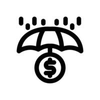 umbrella financial line icon. Clean and minimalist icon for websites and mobile apps. vector