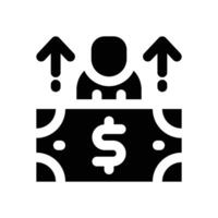 superannuation glyph icon. Strong and solid icon for websites and mobile apps. vector