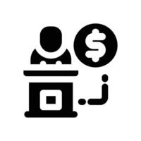 administration glyph icon. Strong and solid icon for websites and mobile apps. vector