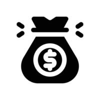 fund glyph icon. Strong and solid icon for websites, mobile interfaces, presentations, and visual branding. High quality and easy to edit. vector