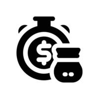 annuities glyph icon. Strong and solid icon for websites and mobile apps. vector