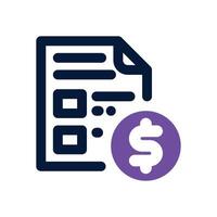 finance dual tone icon. Sleek and modern icon for websites and mobile apps. vector