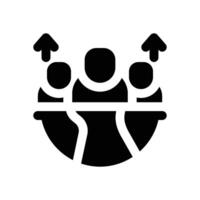 population glyph icon. Strong and solid icon for websites and mobile apps. vector
