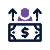superannuation dual tone icon. Sleek and modern icon for websites and mobile apps. vector