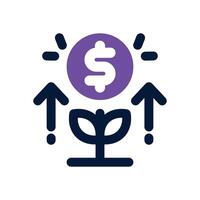 money tree duotone icon. Sleek and modern icon for websites, mobile apps, marketing materials, and corporate design. Fully scalable and ready to use. vector