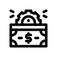 cash management line icon. Clean and minimalist icon for websites, mobile apps, presentations, and logos. Fully scalable and customizable for any project. vector
