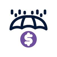 umbrella financial duotone icon. Sleek and modern icon for websites, mobile apps, marketing materials, and corporate design. Fully scalable and ready to use. vector