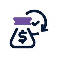 return on investment duotone icon. Sleek and modern icon for websites, mobile apps, marketing materials, and corporate design. Fully scalable and ready to use. vector