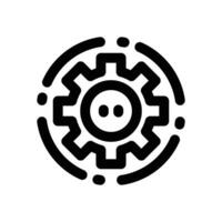 gear line icon. Clean and minimalist icon for websites, mobile apps, presentations, and logos. Fully scalable and customizable for any project. vector