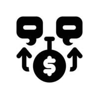 decision glyph icon. Strong and solid icon for websites, mobile interfaces, presentations, and visual branding. High quality and easy to edit. vector