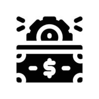 cash management glyph icon. Strong and solid icon for websites, mobile interfaces, presentations, and visual branding. High quality and easy to edit. vector
