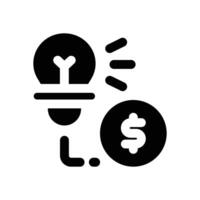 financial idea glyph icon. Strong and solid icon for websites and mobile apps. vector
