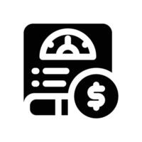 financial performance glyph icon. Strong and solid icon for websites and mobile apps. vector