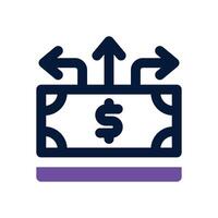 cash flow duotone icon. Sleek and modern icon for websites, mobile apps, marketing materials, and corporate design. Fully scalable and ready to use. vector
